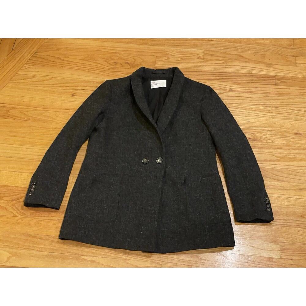 Leon & Harper Women’s Gray Button Closure Coat Blazer Large